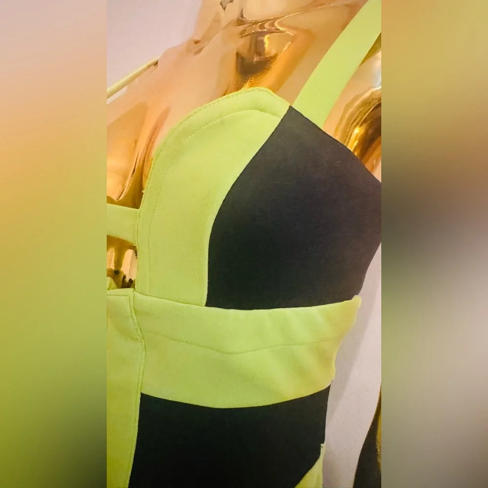 Arrogant Cat London Lime Green Form Fitting Dress, Cocktail, Club wear, Size S - Picture 8 of 16